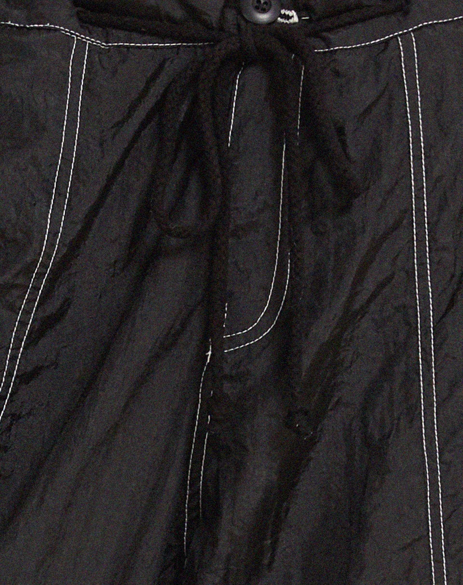 Phil Low Waist Trouser in Black with White Top Stitch - Image 6