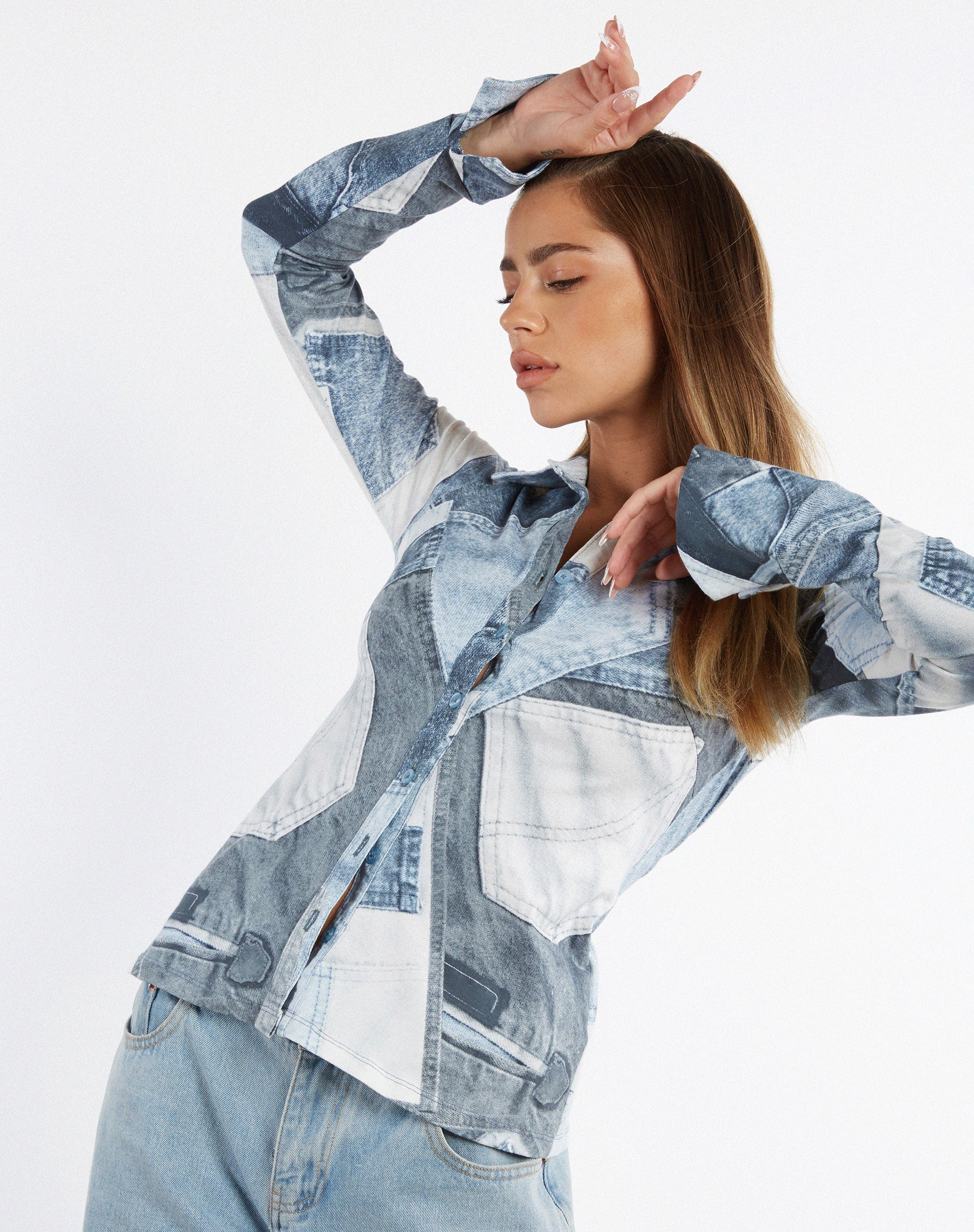 Phole Top in Denim Pocket - Image 4