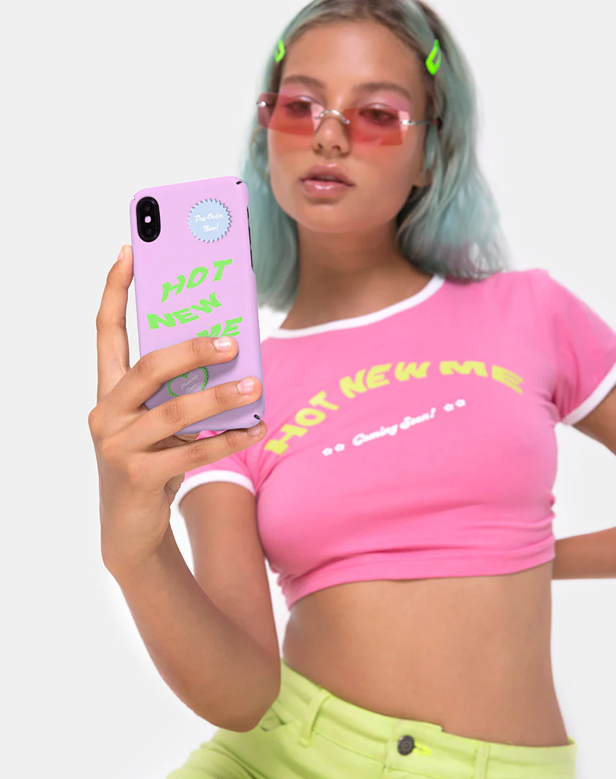 Phone Case in Matte Pink with Hot New Me X Top Girl - Image 2