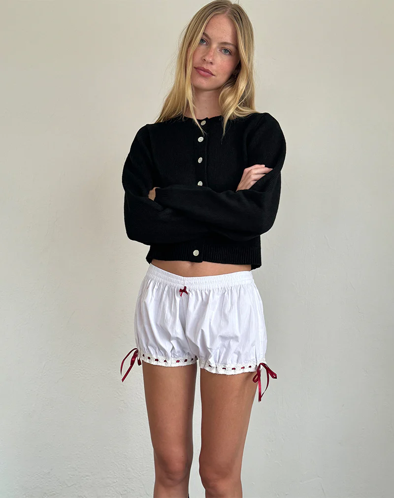 Picuta Brief Shorts in White with Red Trim - Image 4