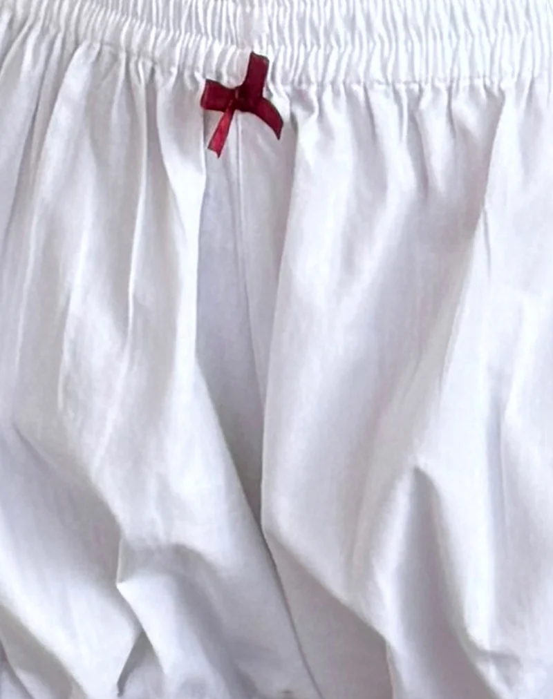 Picuta Brief Shorts in White with Red Trim - Image 6
