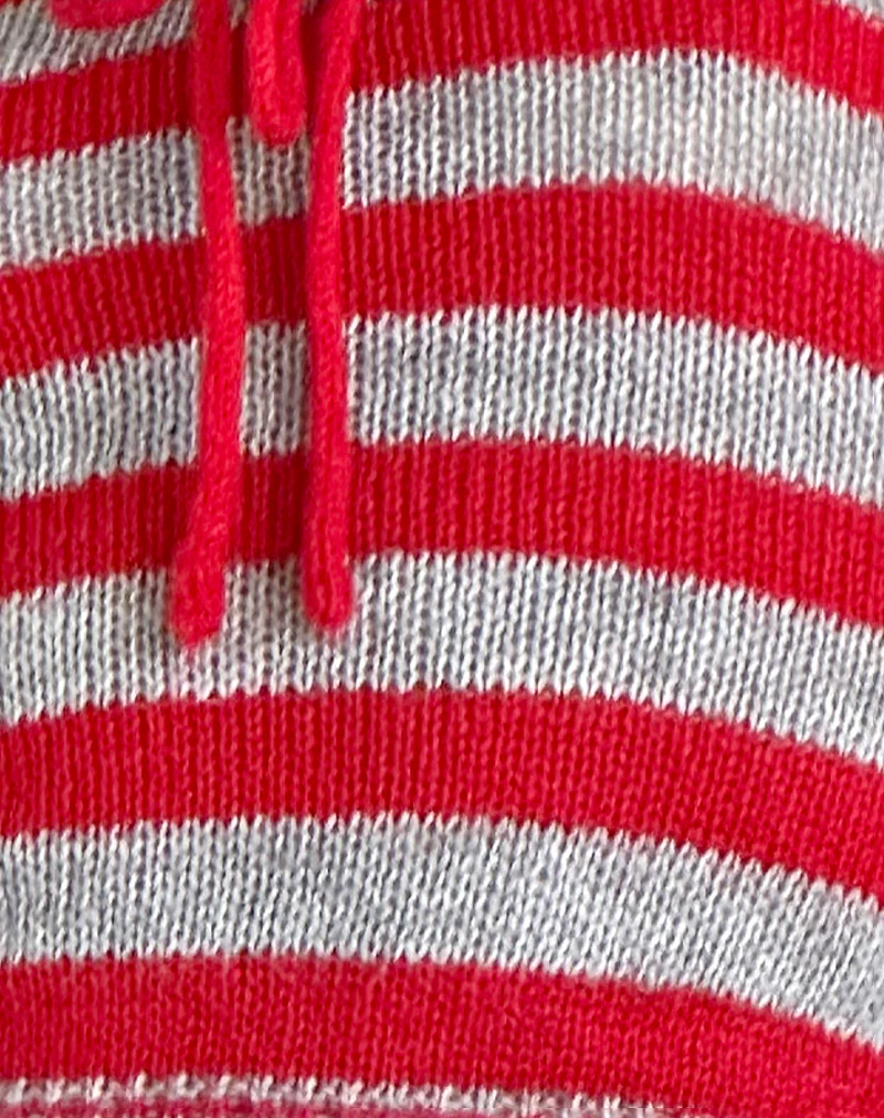 Pihla Tube Top in Red and Grey Stripe - Image 6