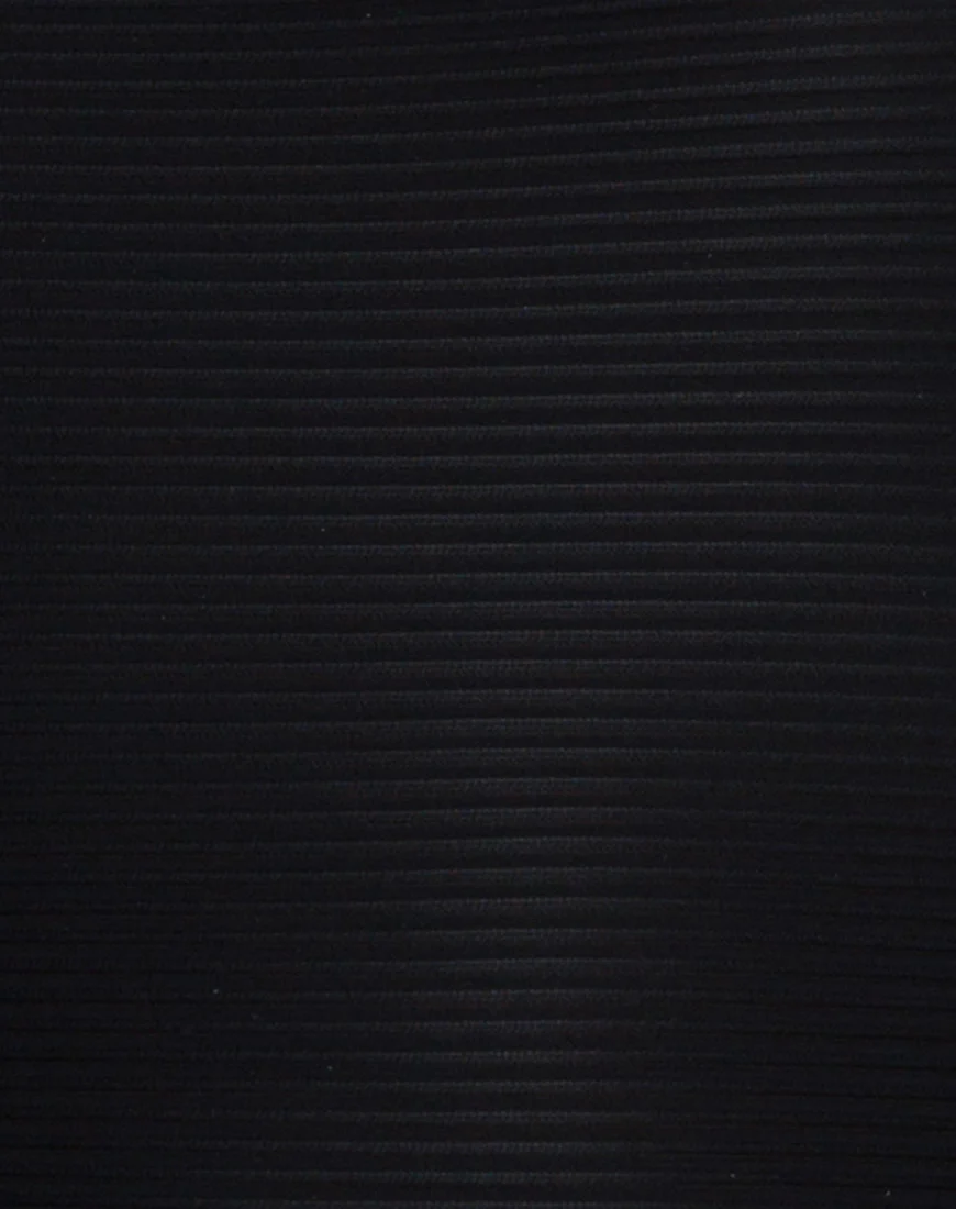 Pilcher Bandage Dress in Rib Black - Image 5