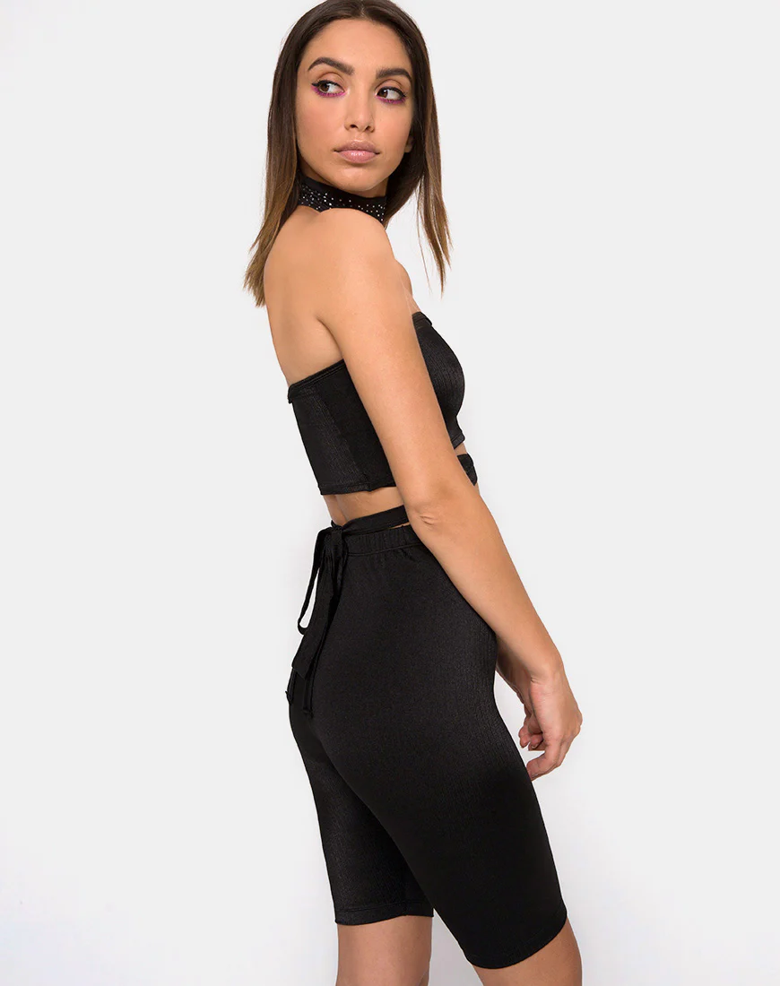 Pinella Short in Sheer Mesh Black - Image 2