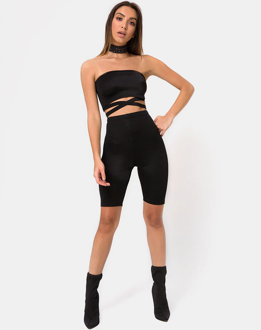 Pinella Short in Sheer Mesh Black - Image 3