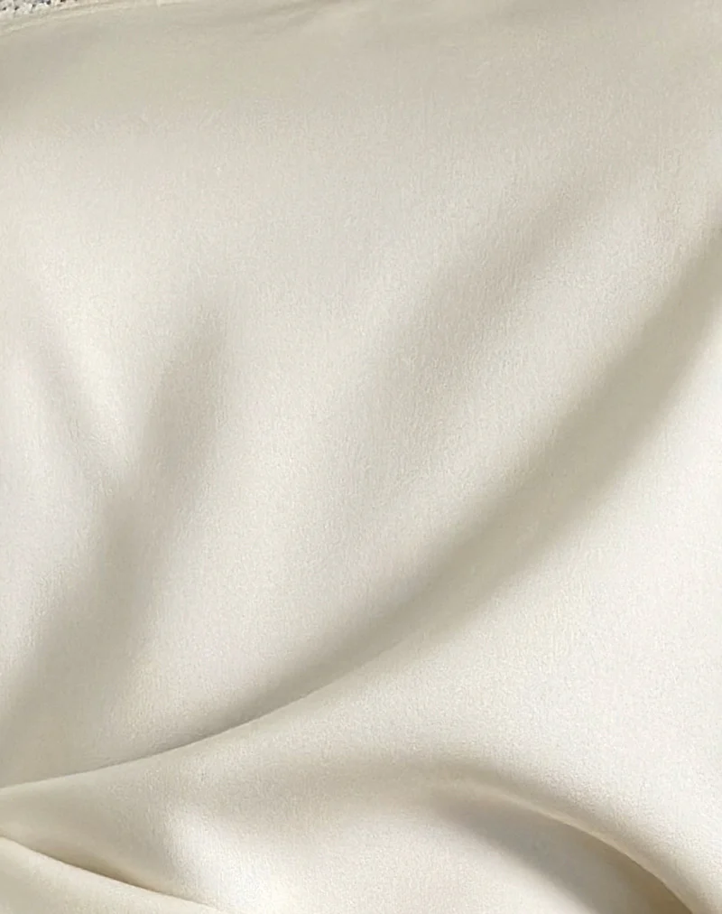 Pitnia Cami Top in Satin Ivory - Image 6