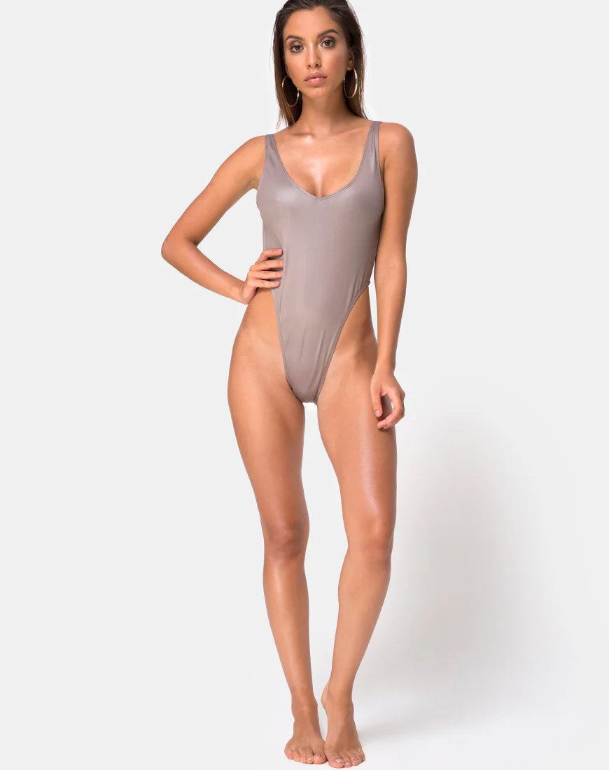 Polaris Backless Swimsuit in Coco - Image 3