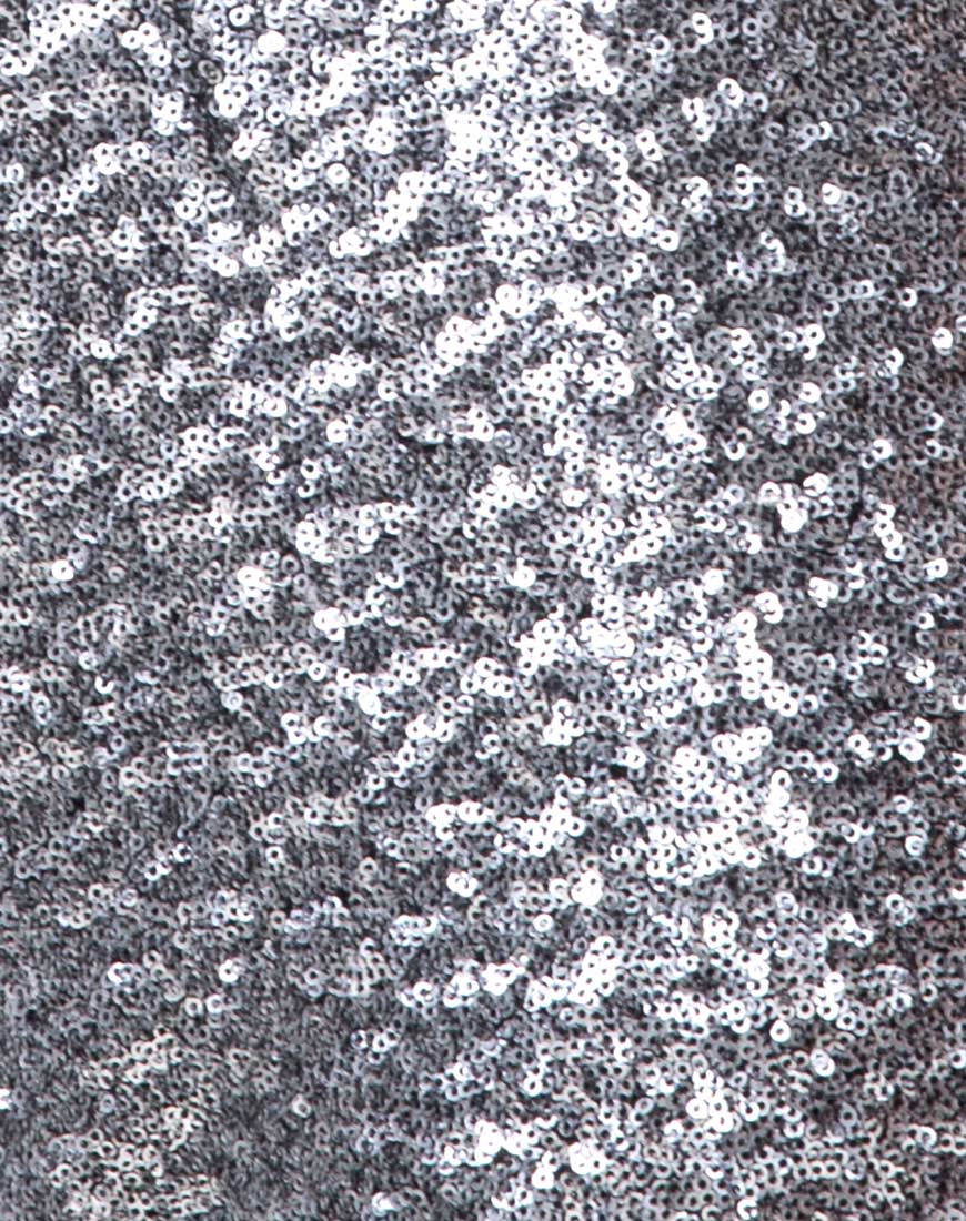 Prague Trouser in Mini Cluster Sequin Silver - Image 5