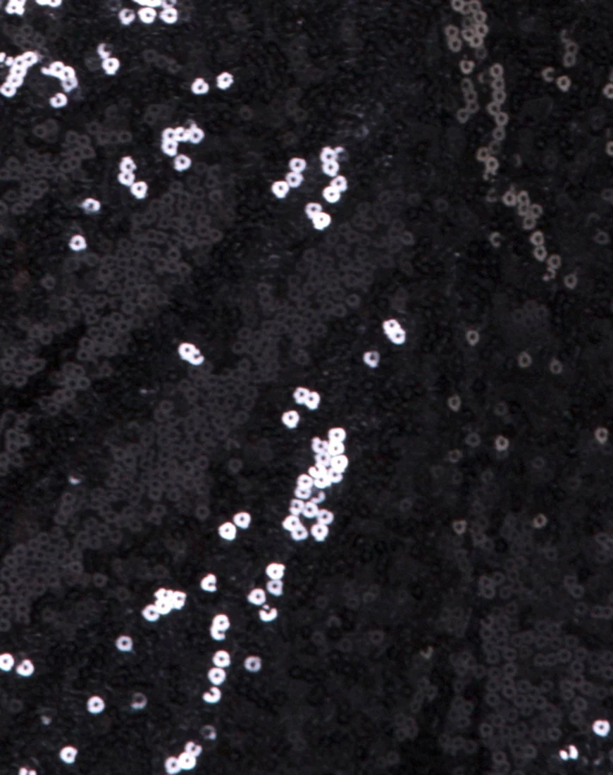 Prague Trouser in Mini Sequin Black - Image 5