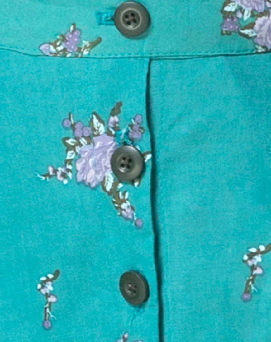 Prema Midi Skirt in Soi Rose Green - Image 5