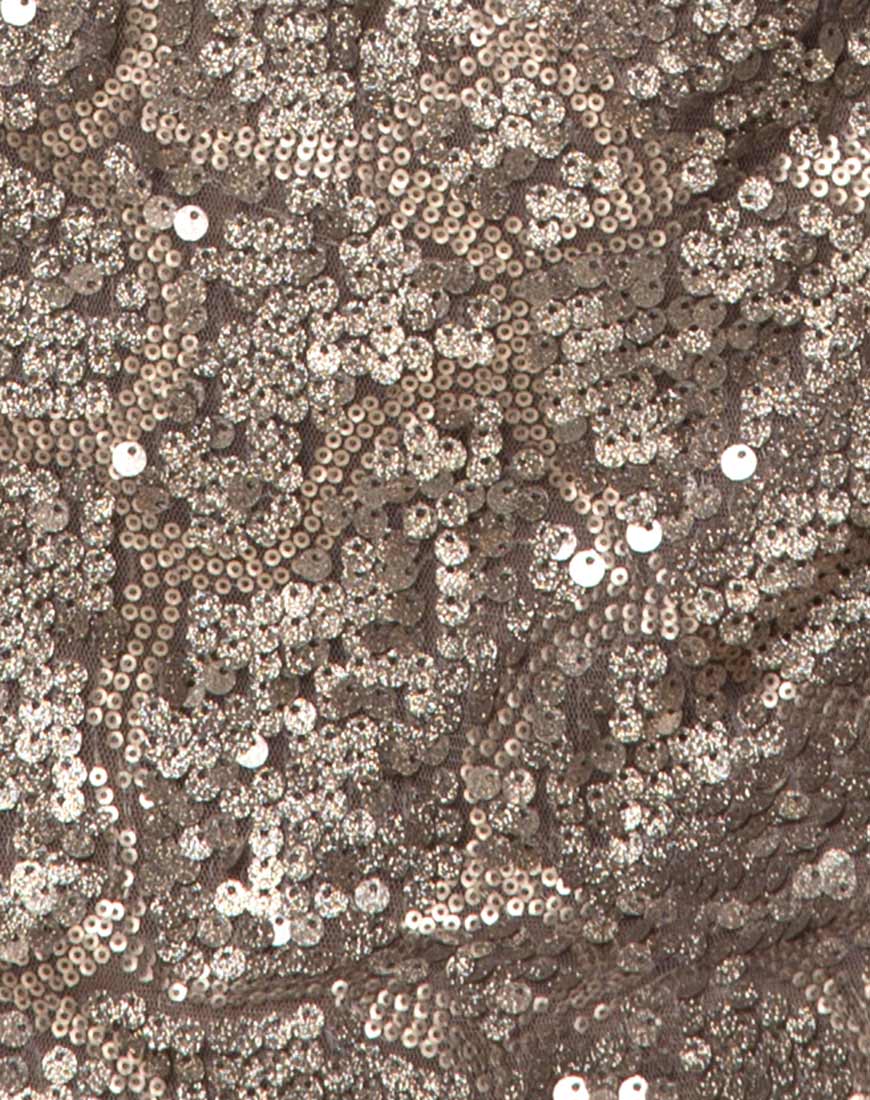 Purpura Dress in Glitter Sequin Antique Gold - Image 5