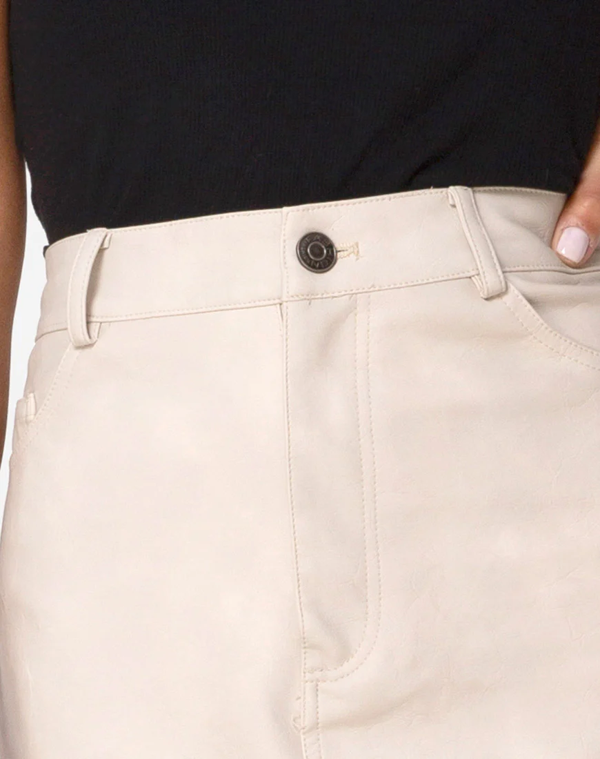 Pyra Midi Skirt in PU Stone - Image 6