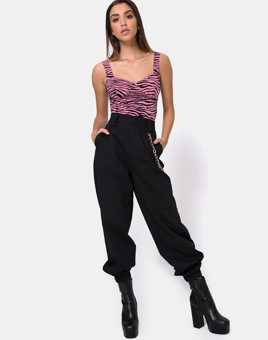 Quanti Bodice in Zip's Zebra Pink - Image 3