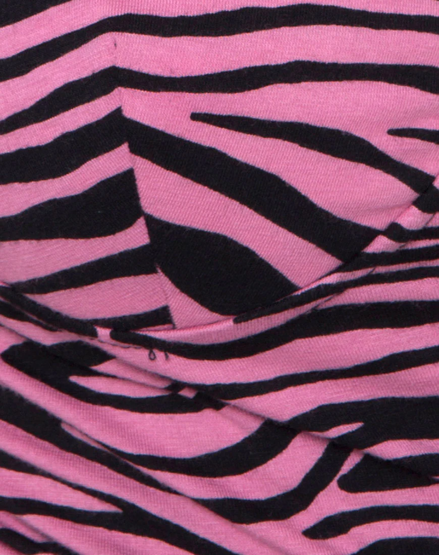 Quanti Bodice in Zip's Zebra Pink - Image 5