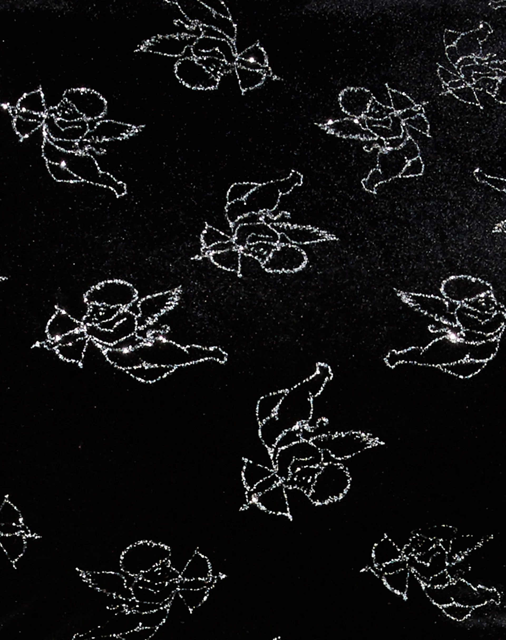 Quelia Crop Top in Black Cupid Stamp Silver - Image 5