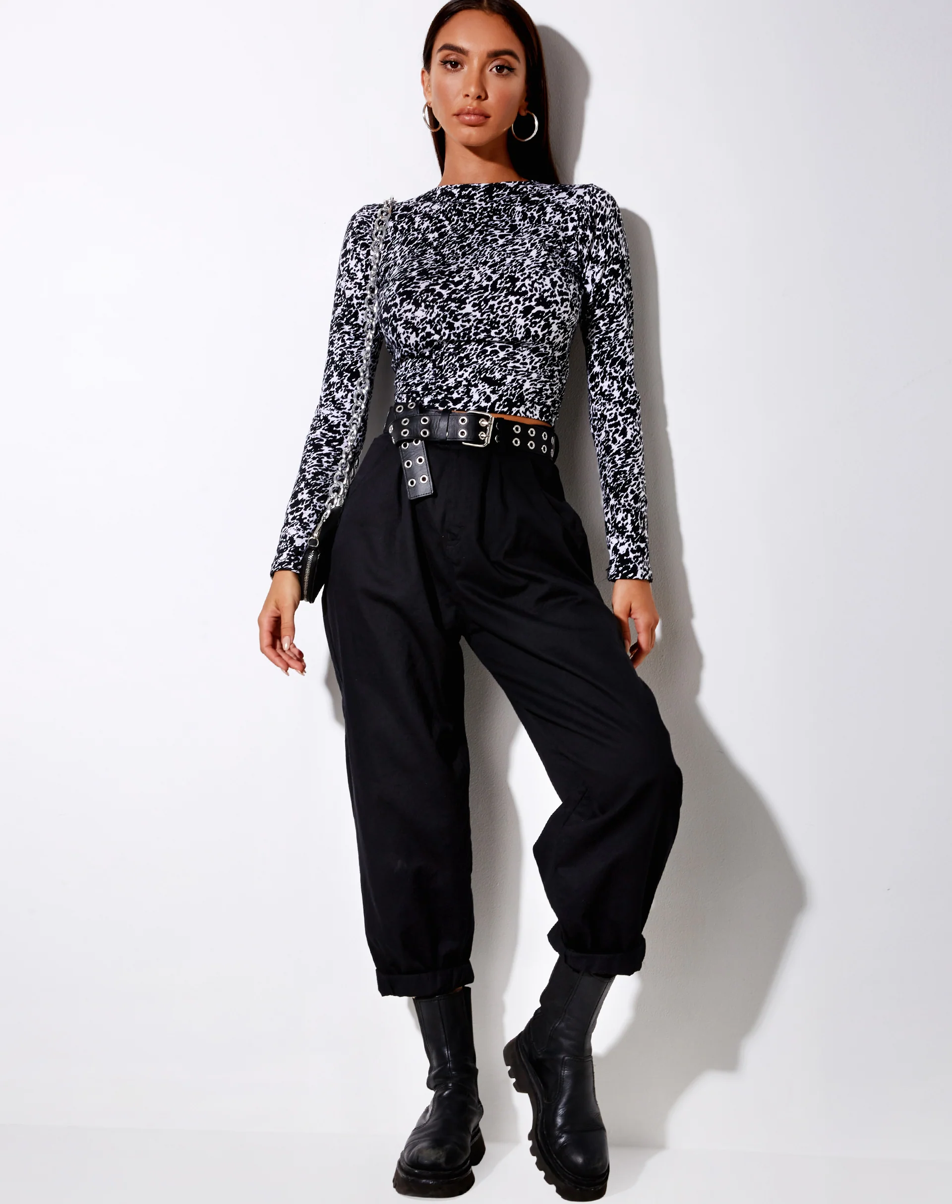 Queren Crop Top in Abstract Animal - Image 5