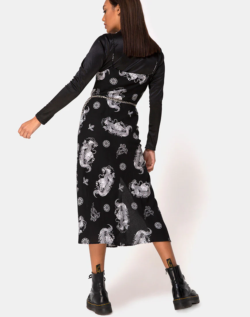 Quinty Maxi Dress in Dragon Black - Image 4