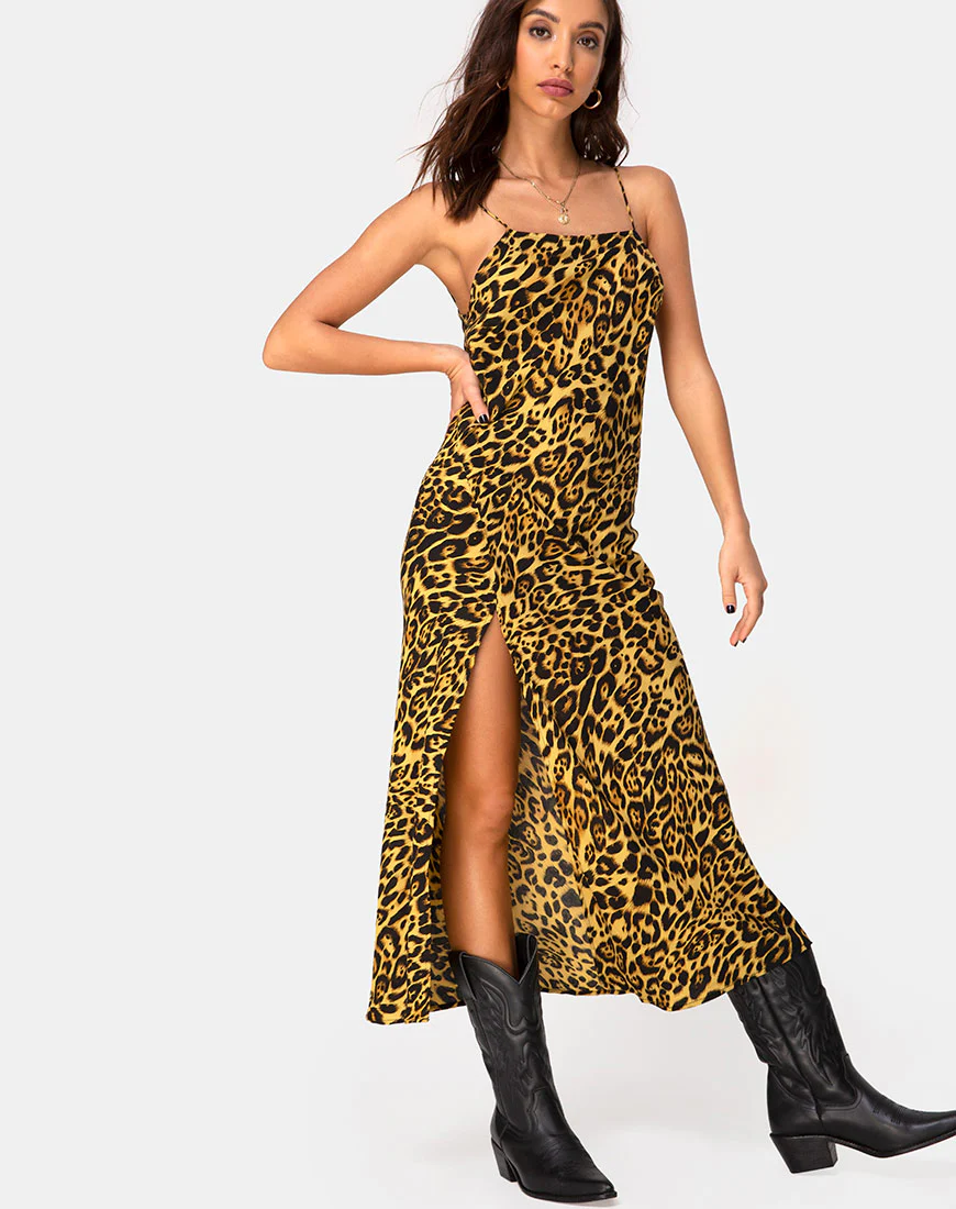 Quinty Dress in Leopard