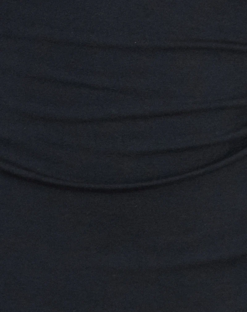 Raceline Halterneck Top in Rayon Jersey Black - Image 6