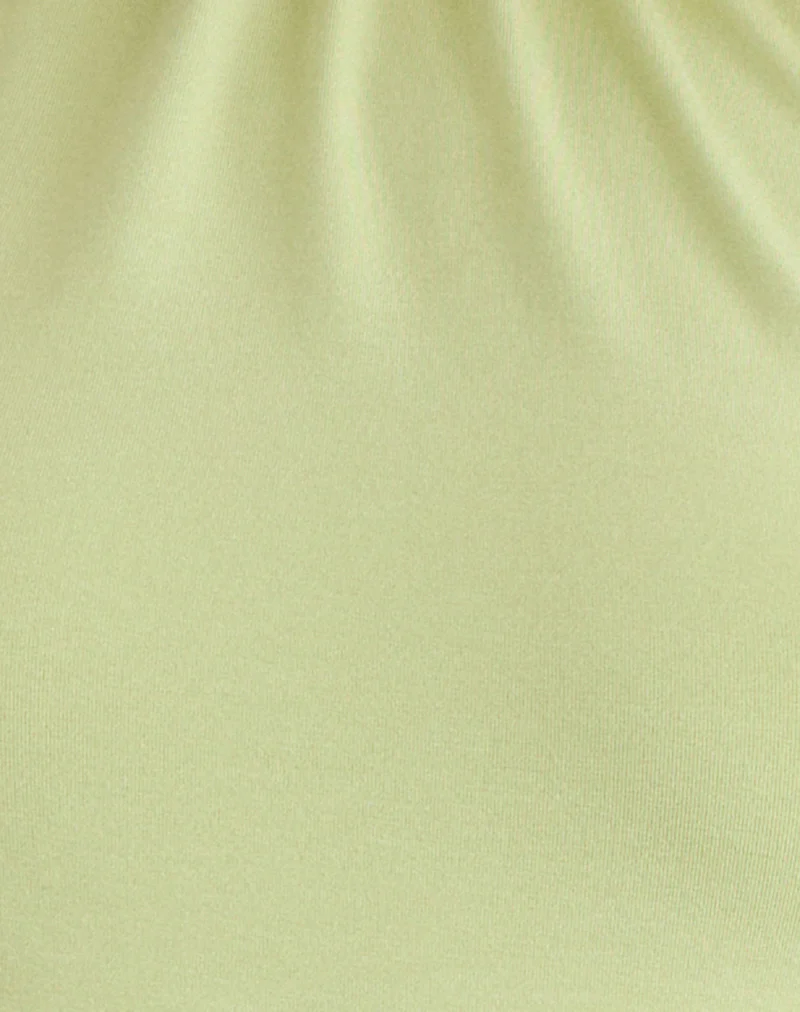 Raceline Halterneck Top in Rayon Jersey Pistachio - Image 6