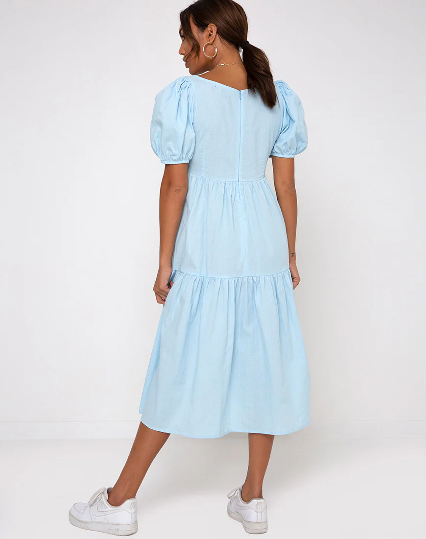 Rachel Midi Dress in Sky Blue - Image 4