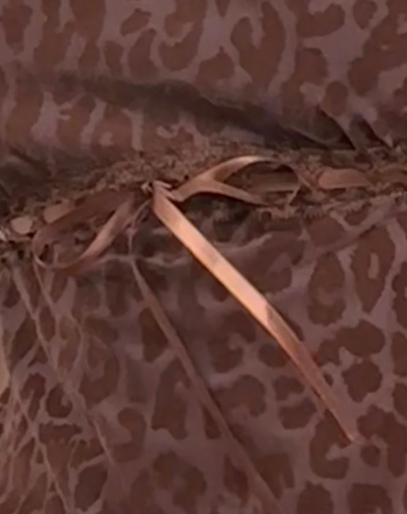 Rada Top in Flocked Chocolate Brown Leopard - Image 6