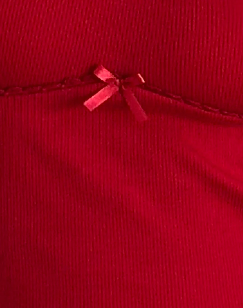Rada Top in Rib Adrenaline Red - Image 6