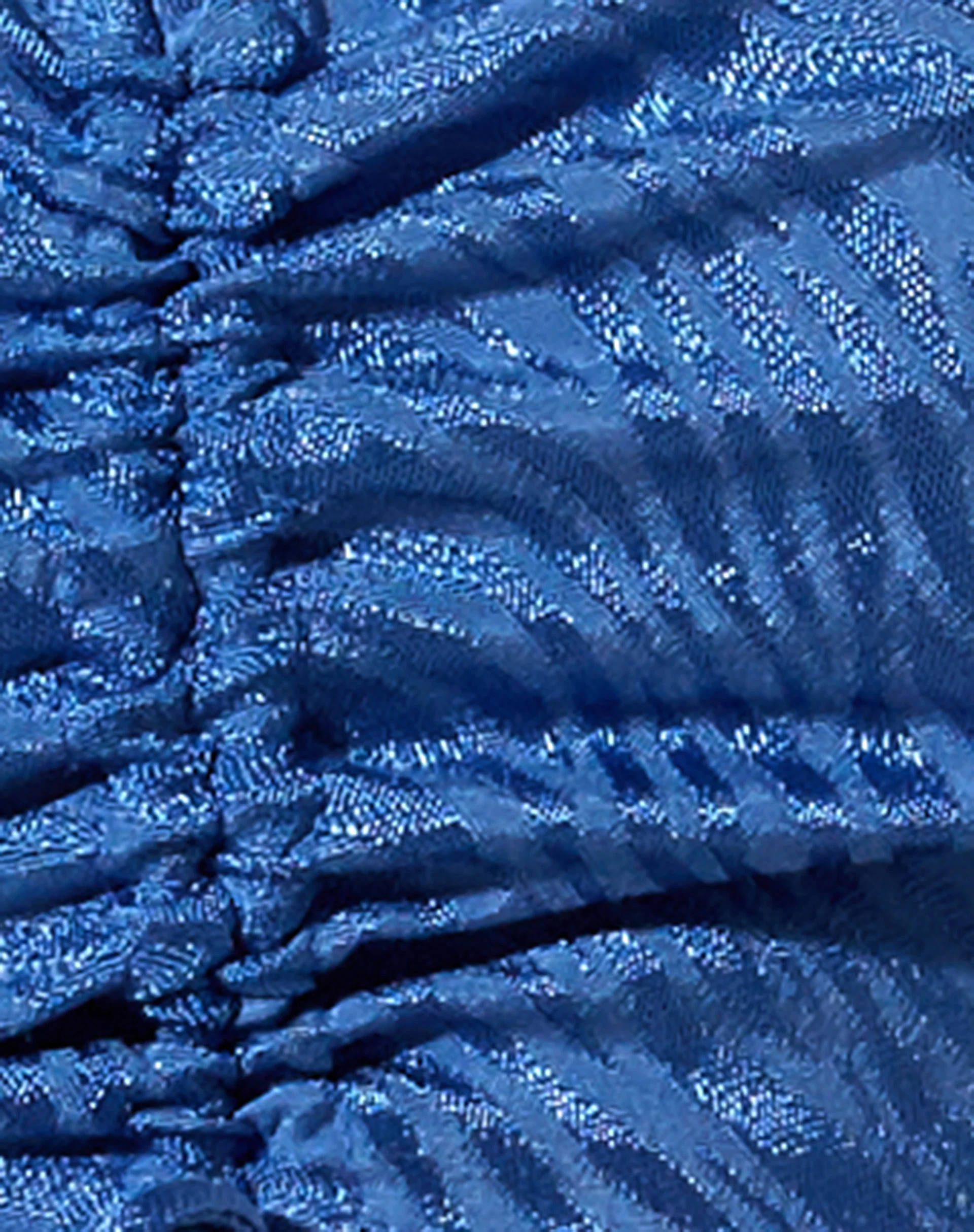 Raeless Crop Top in Satin Zebra Blue Bonnet - Image 5