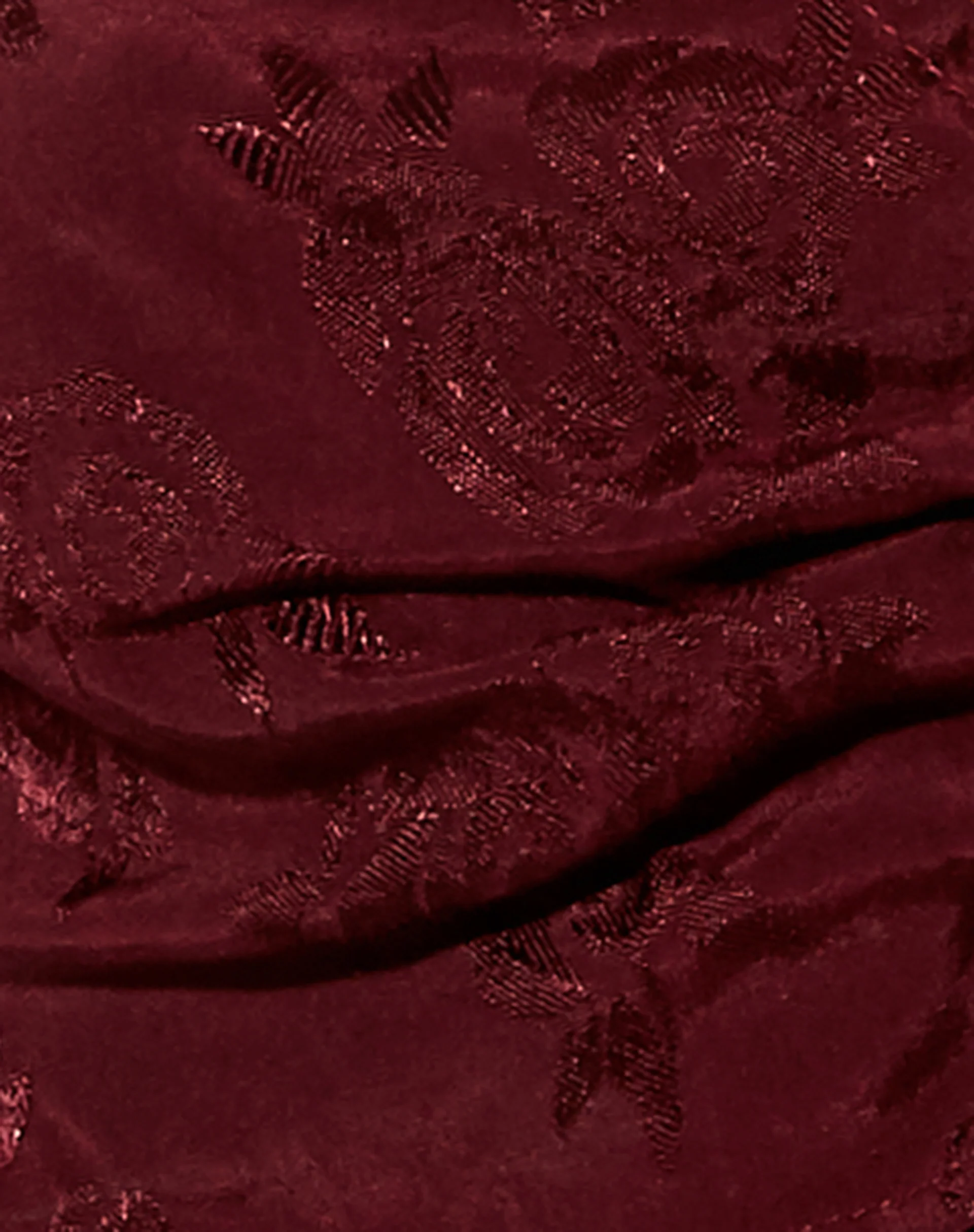 Raeto Crop Top in Satin Rose Burgundy - Image 6