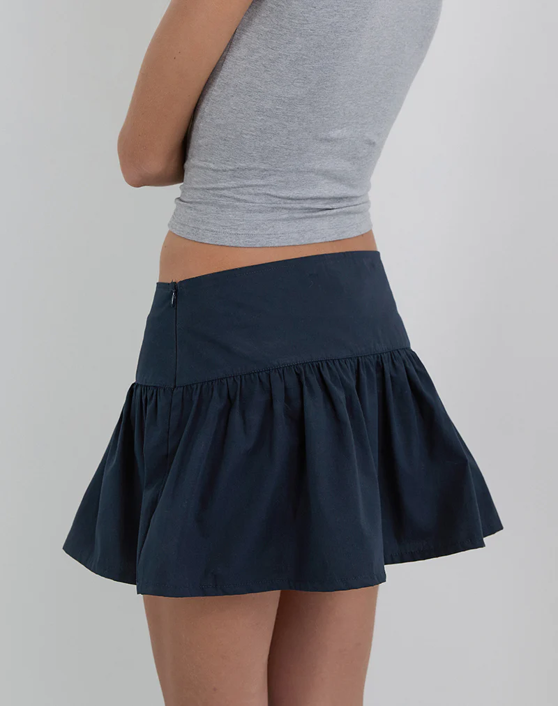 Rafta Skirt in Dark Navy - Image 5