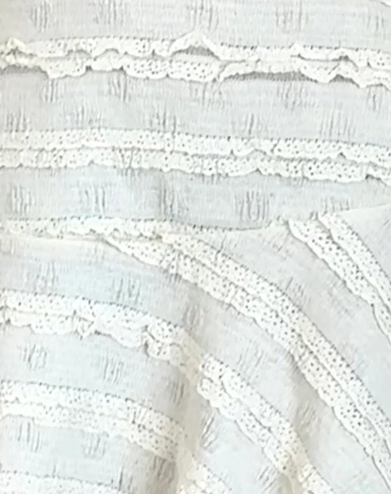 Ragna Mini Skirt in Crinkle Ivory - Image 6