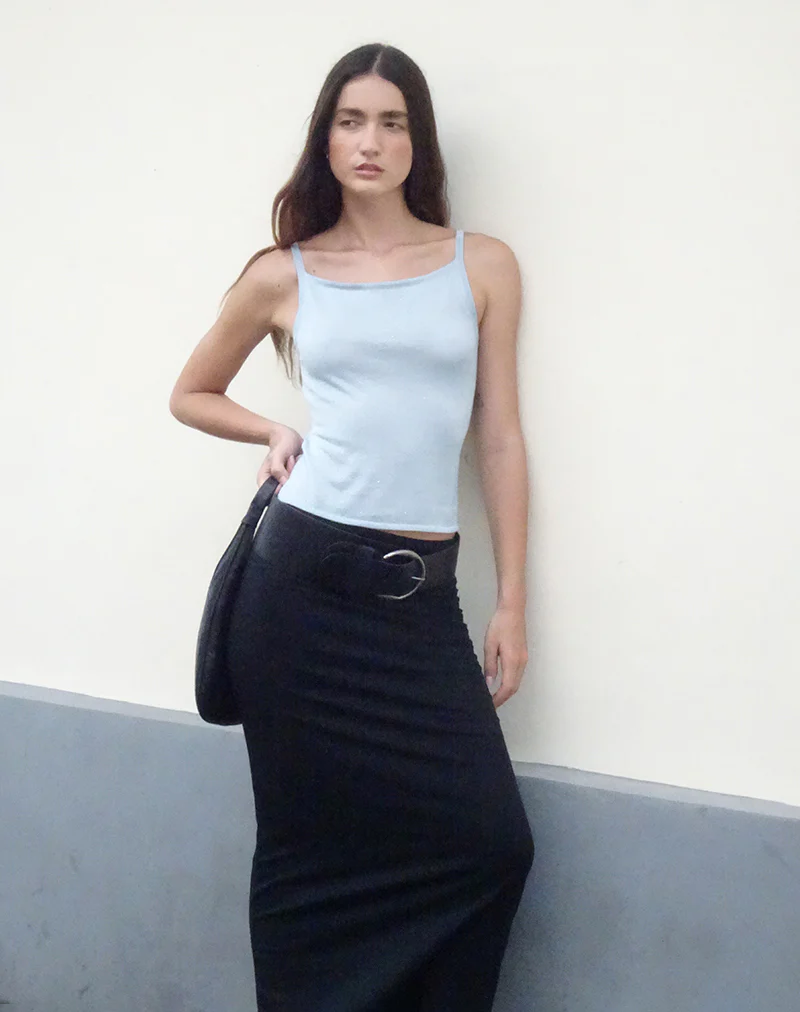 Raiya Vest Top in Baby Blue - Image 2