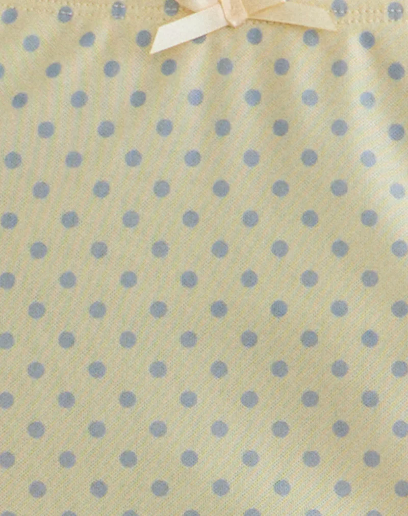 Rajuli Midi Skirt in Yellow with Compact Grey Polka - Image 6