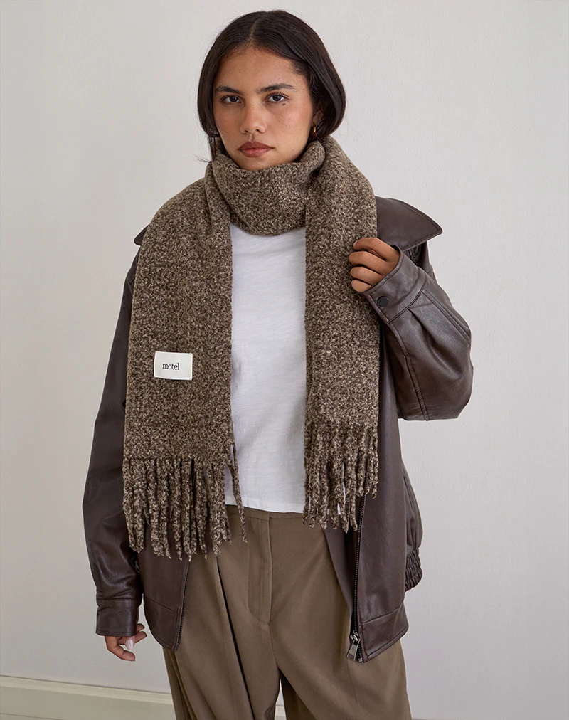 Rajuta Scarf in Brown - Image 4