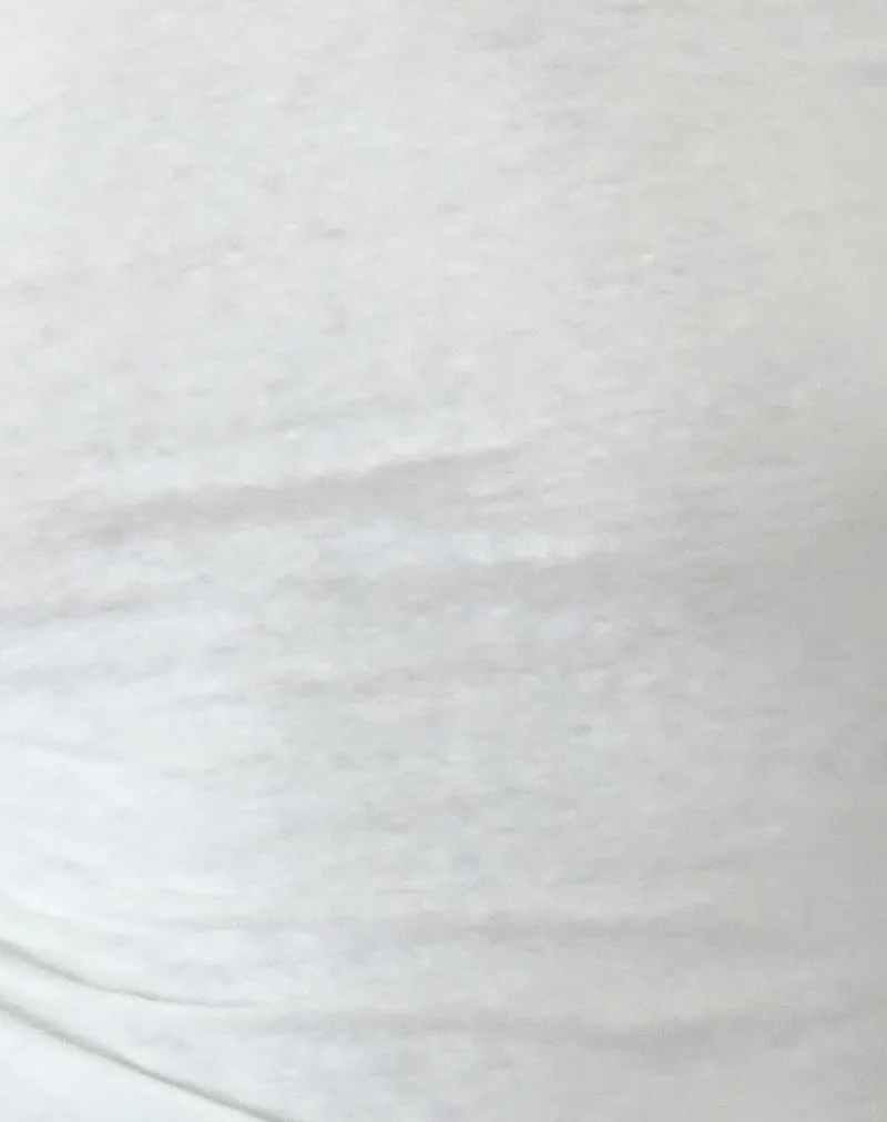 Ralda Curved Hem Top in Cotton Hemp White - Image 6