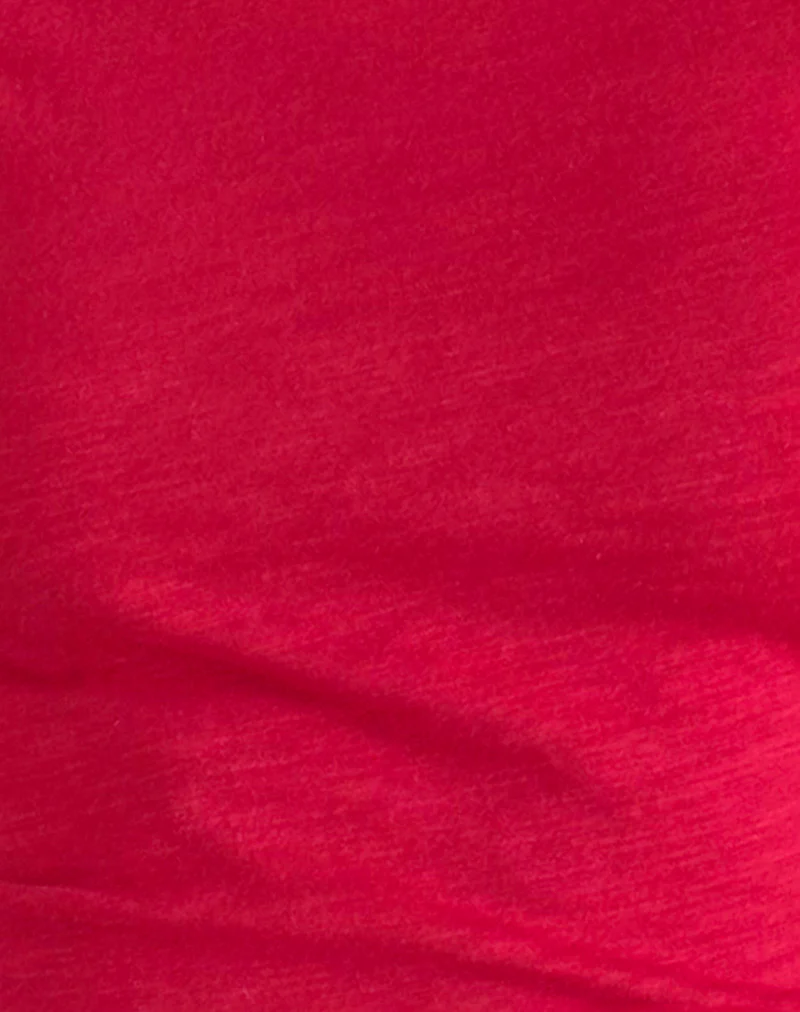 Ralda Curved Jersey Tee in Adrenaline Red - Image 6