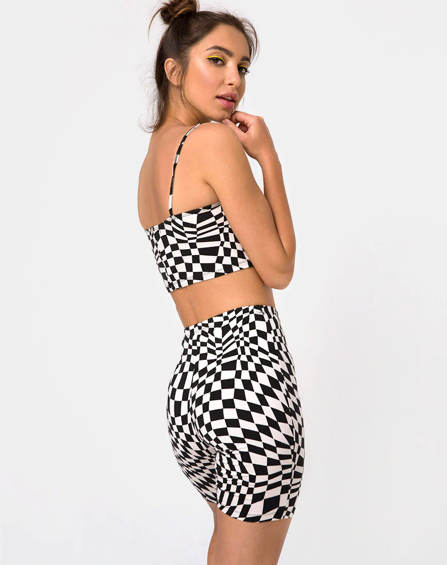 Ramo Bandeau in Square Flag Black and White - Image 2