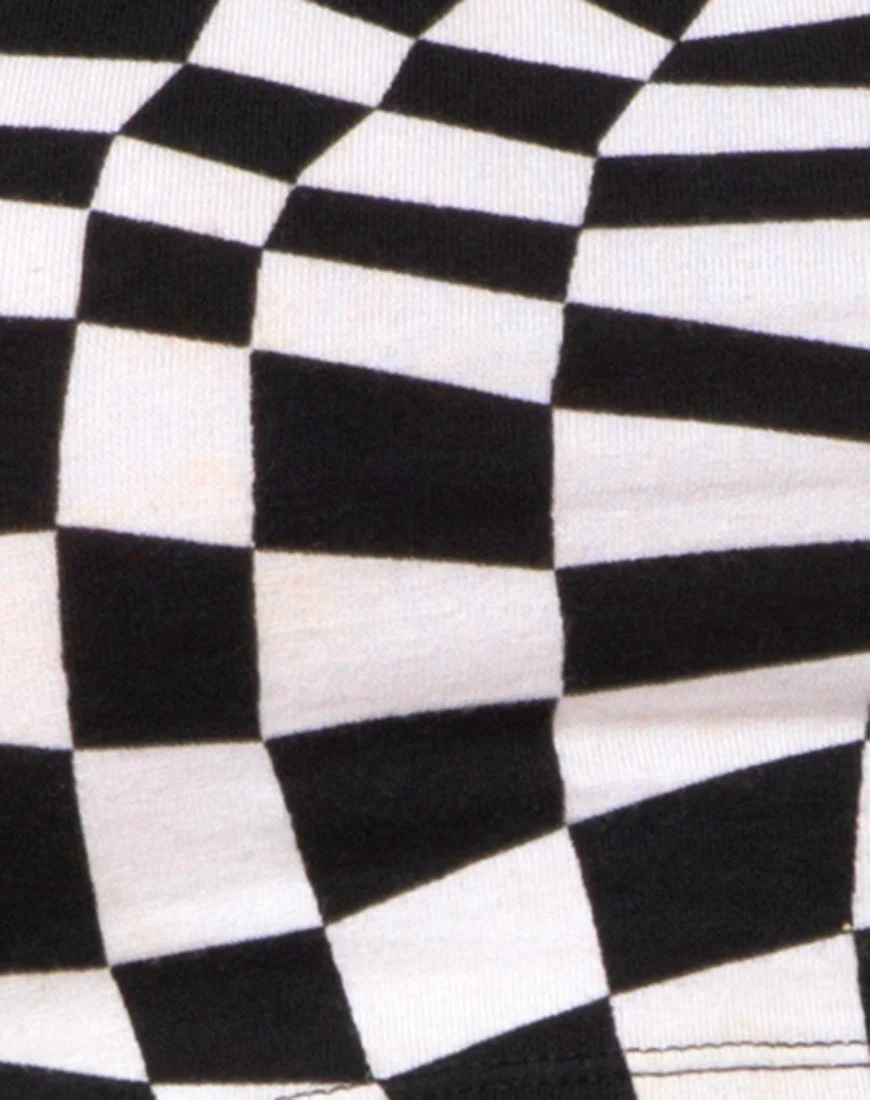 Ramo Bandeau in Square Flag Black and White - Image 5