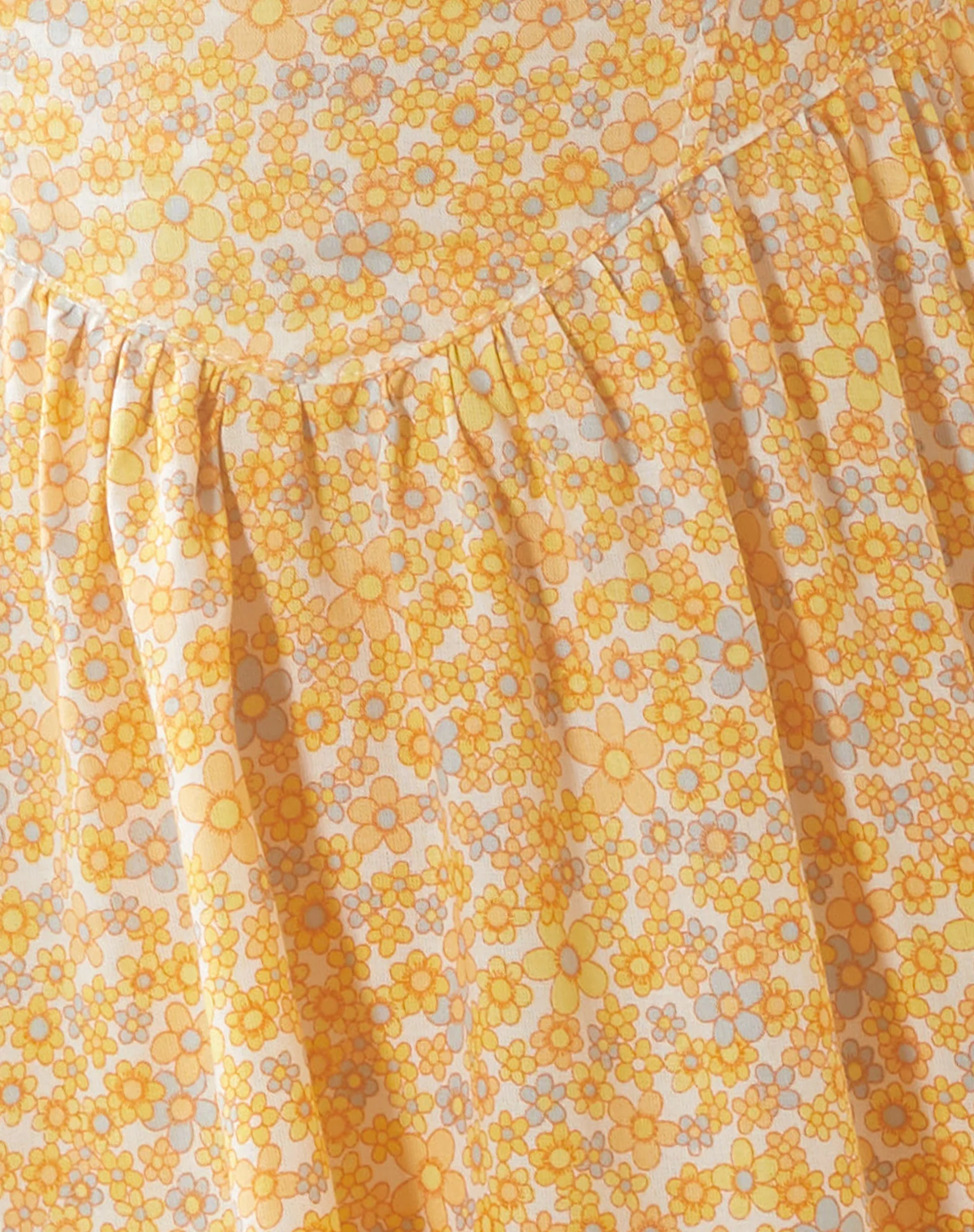 Ramone Mini Dress in Flower Garden Yellow - Image 8