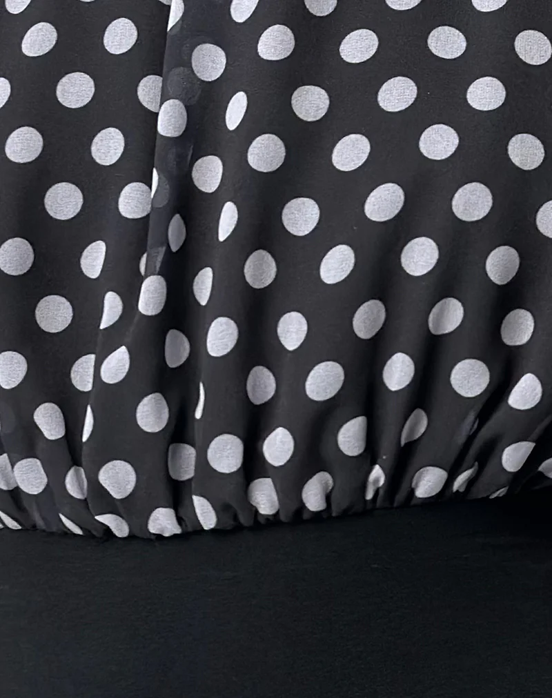 Rania Backless Top in Basic Polka Black - Image 6
