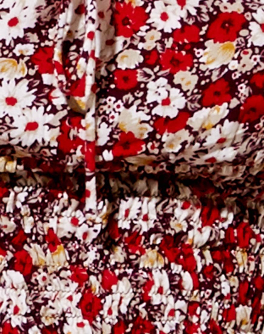 Raquel Crop Top in Floral Charm Red - Image 5