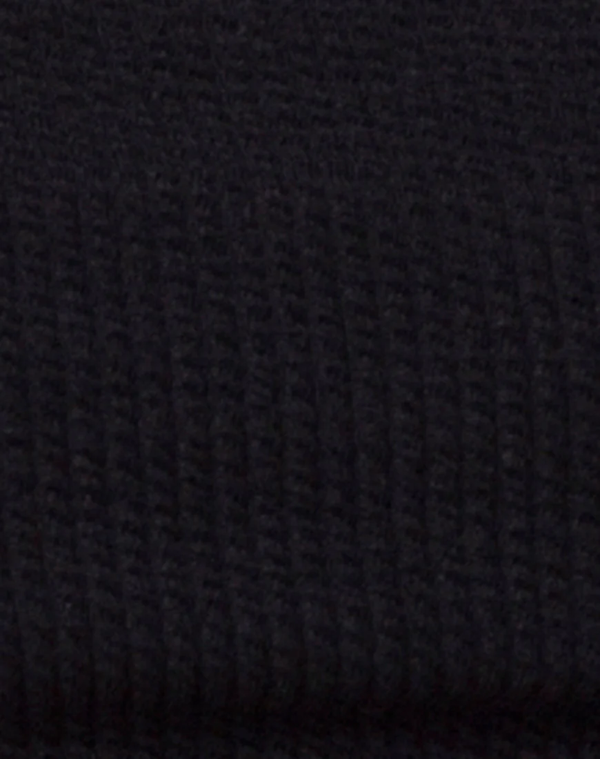 Rawlins Bikini Bottom in Crinkle Rib Black - Image 5