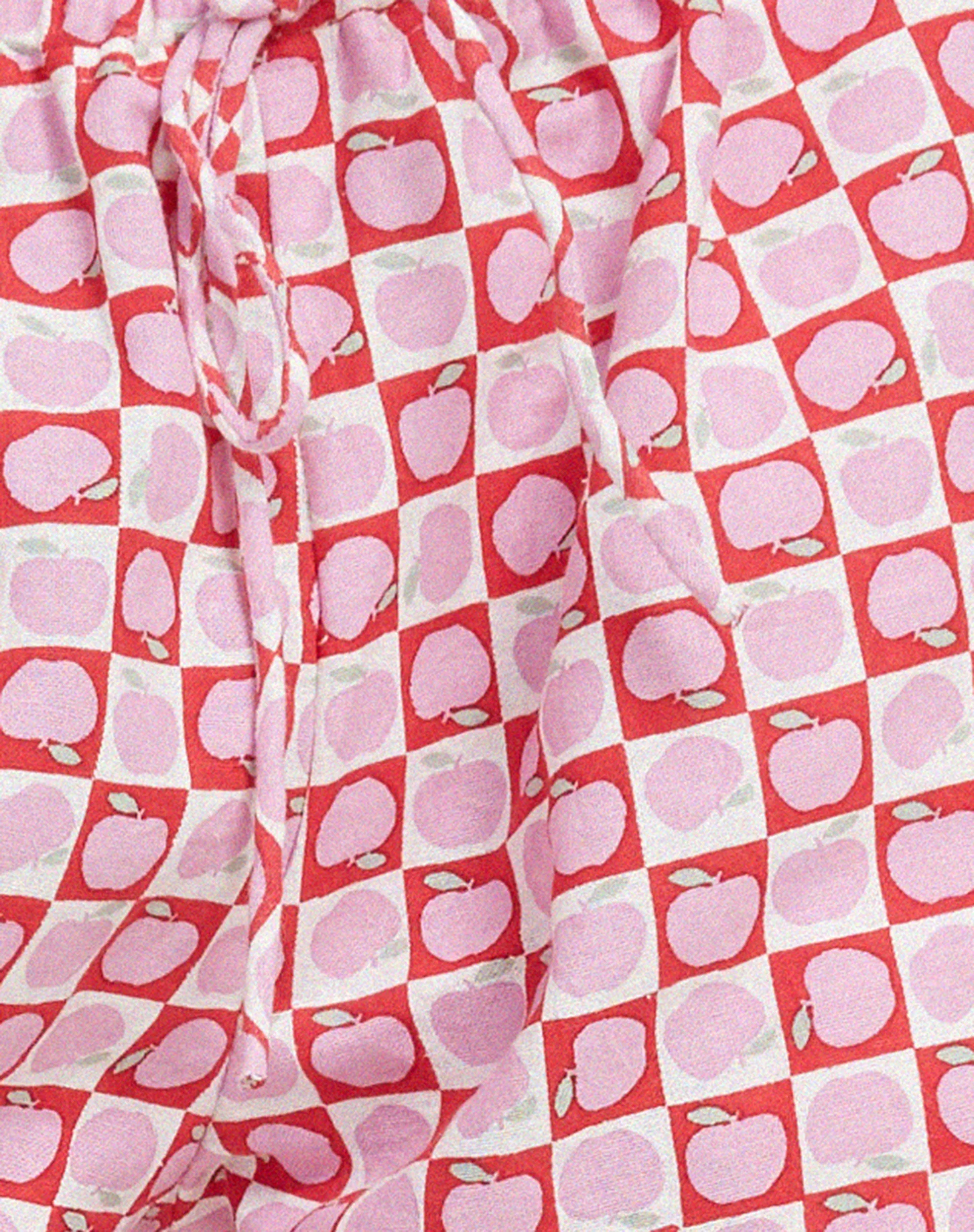 Raya Wide Leg Trousers in Apple Check Blush Red - Image 4