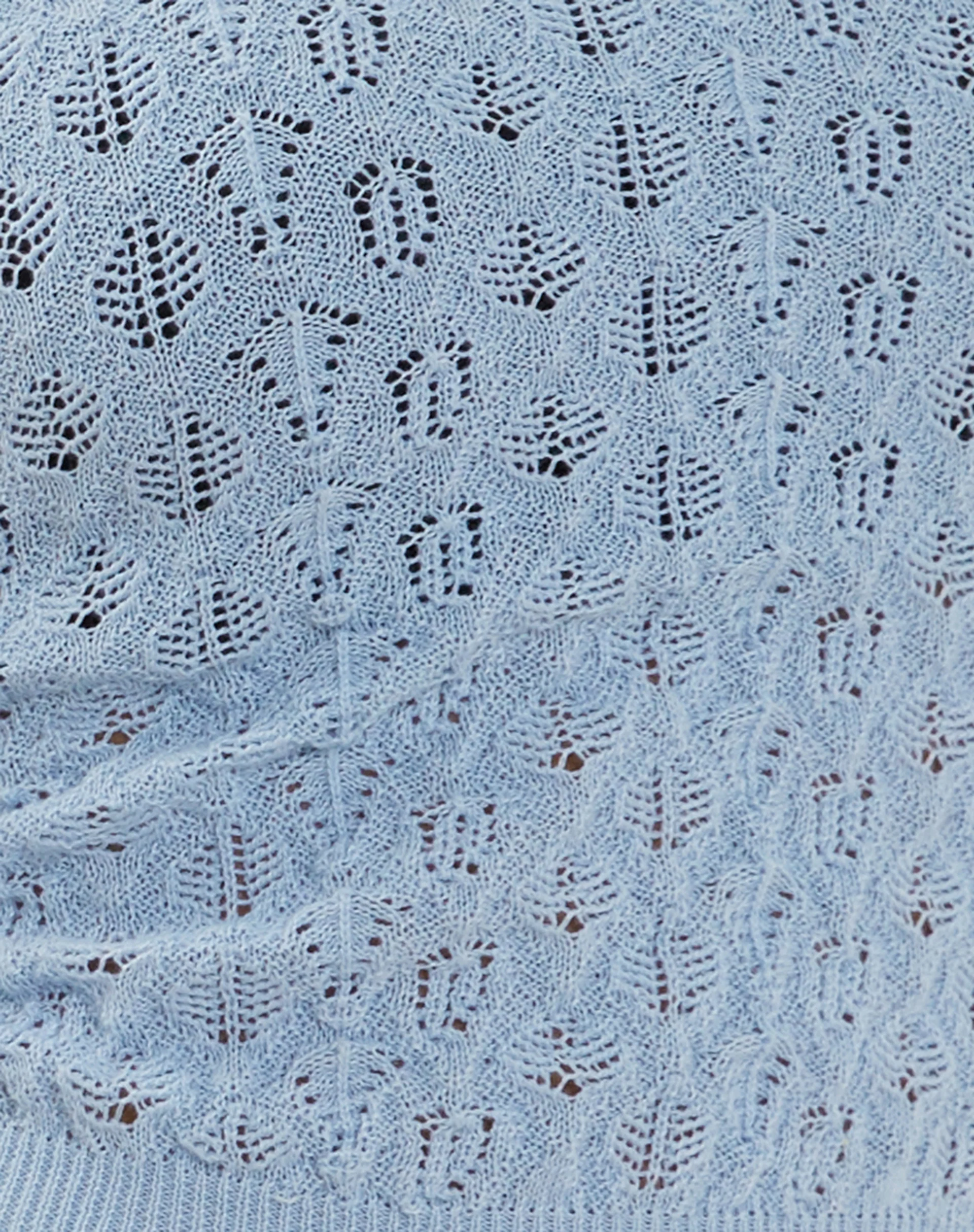 Reagan Pointelle Knit Cami Top in Baby Blue - Image 7