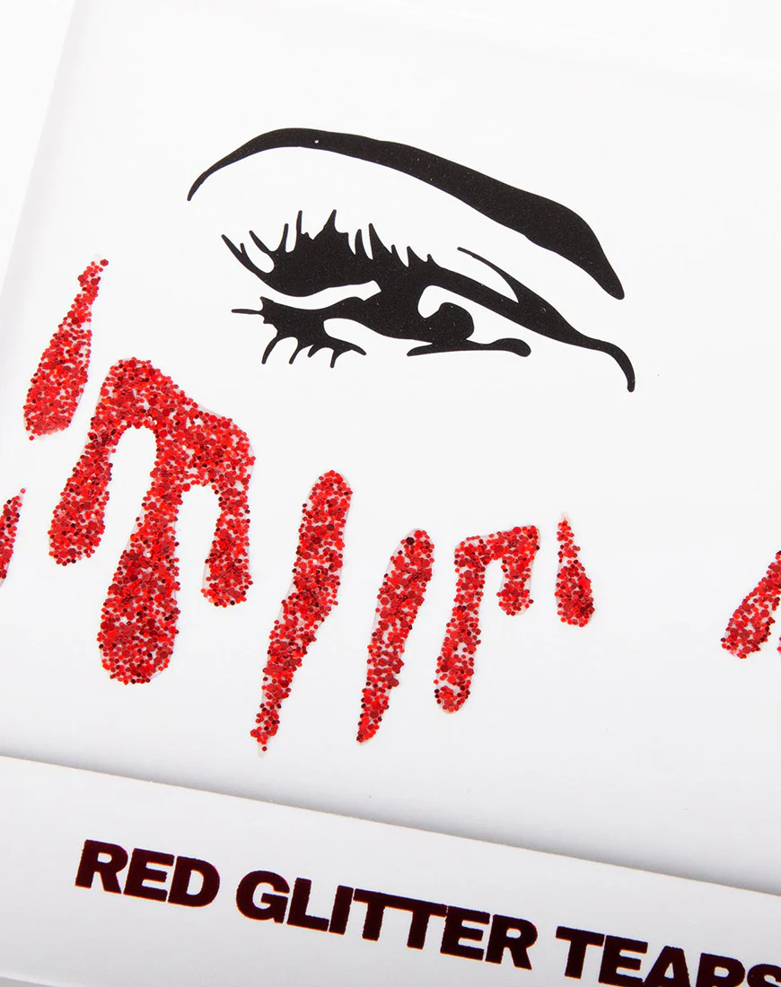 Red Blood Glitter Tear Sticker by Gypsy Shrine - Image 2