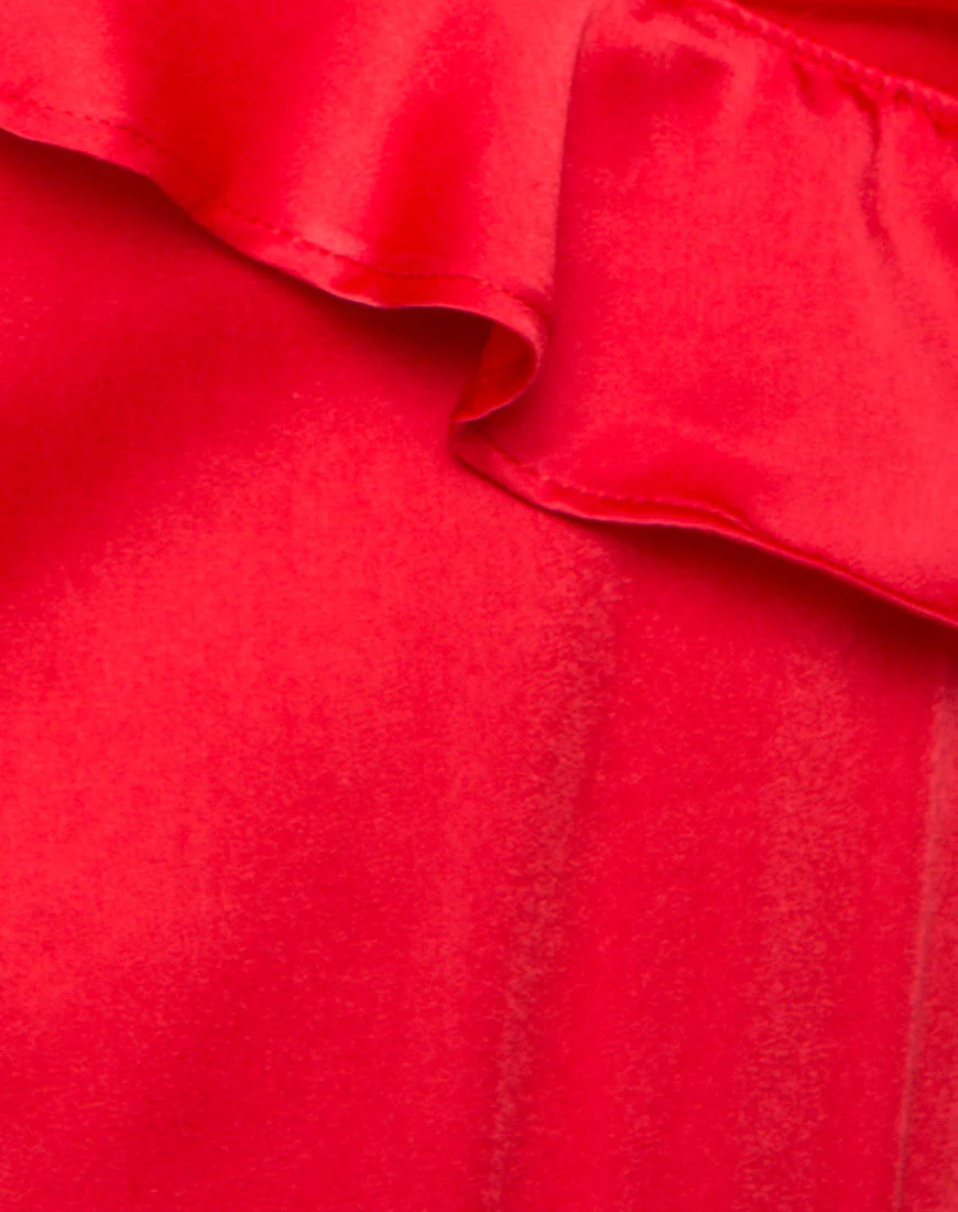 Reilly Cold Shoulder Bodice in Red - Image 5