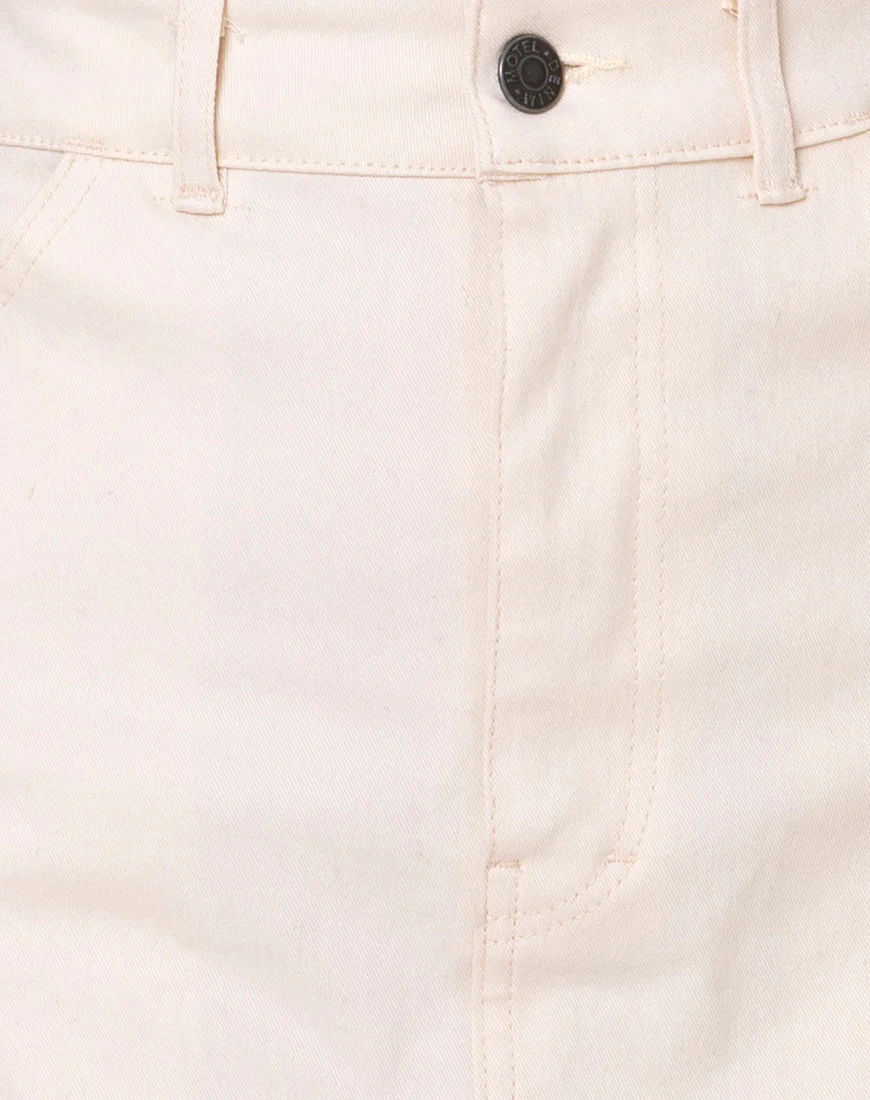 Rena Mini Skirt in Ecru - Image 5