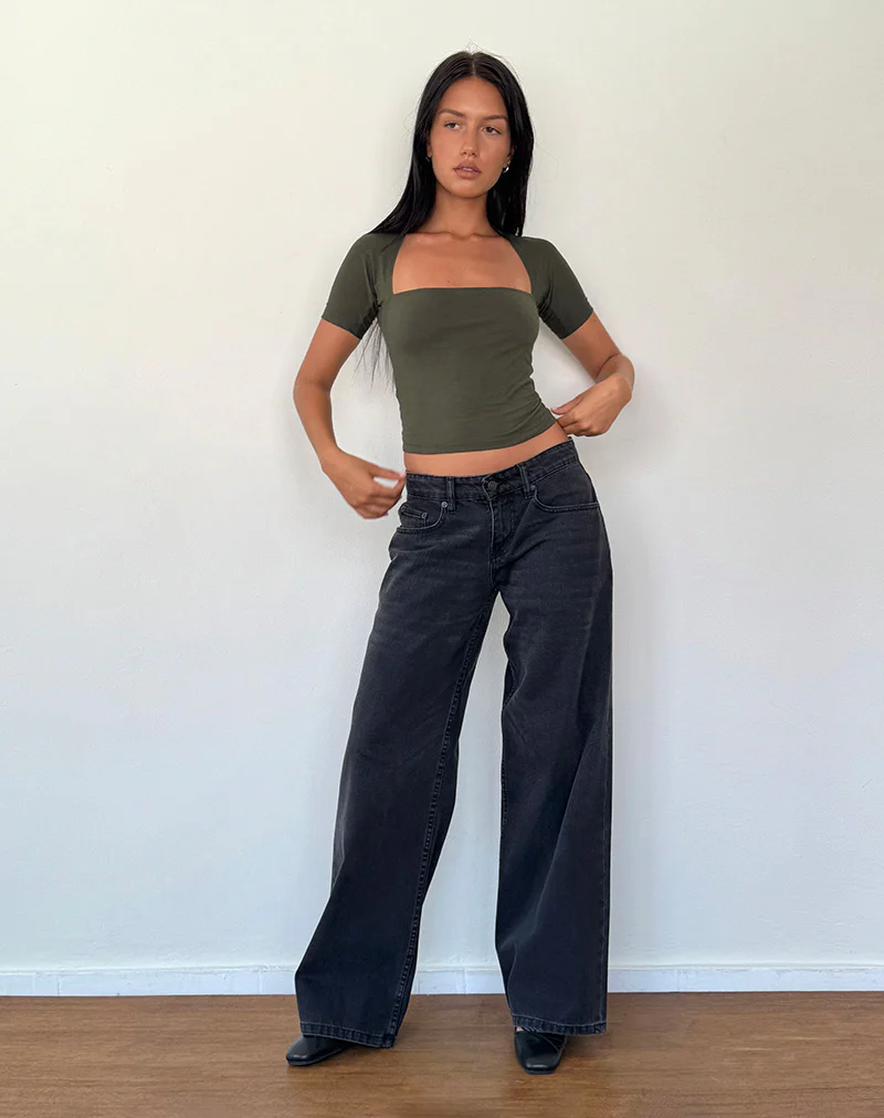 Requa Crop Top in Olive - Image 3