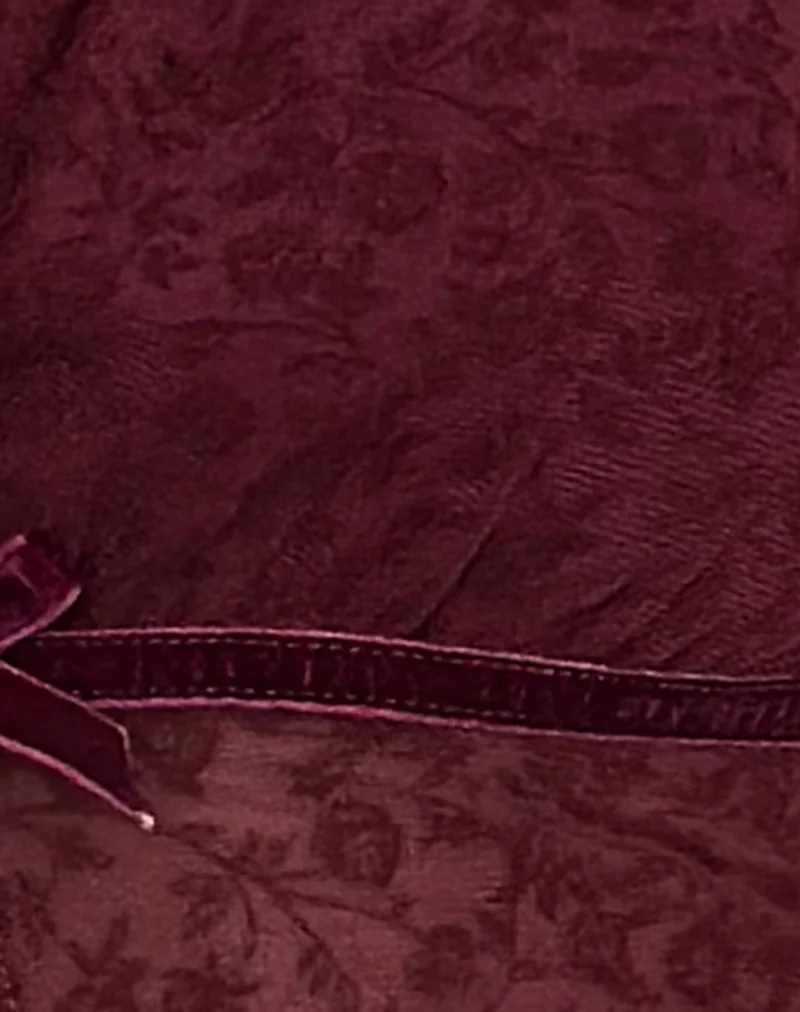Retina Top in Ditsy Flock Burnt Maroon - Image 7