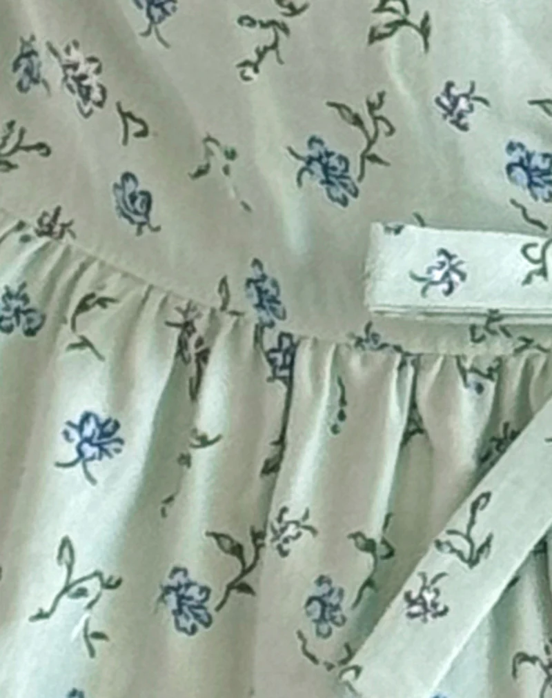 Revata Tie Front Top in Pretty Petal Green - Image 5